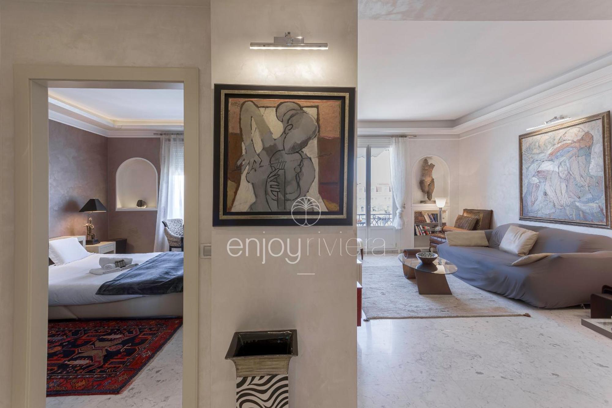 קאן Palais Miramar Suite Art Modern - Derniere Etages Vue Mer - 75M De Confort - En Face Des Plages -Wifi - Clim מראה חיצוני תמונה