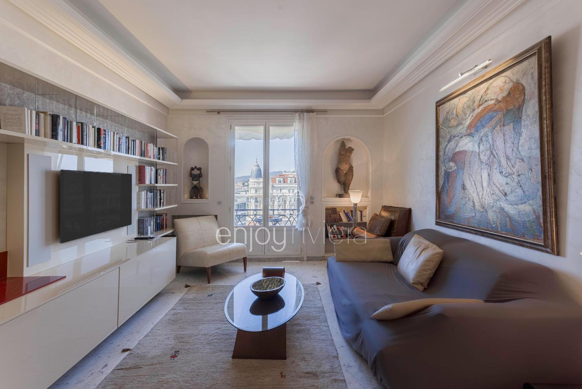 קאן Palais Miramar Suite Art Modern - Derniere Etages Vue Mer - 75M De Confort - En Face Des Plages -Wifi - Clim מראה חיצוני תמונה